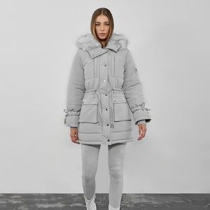 Manteau hiver de marque Manière de Voir. Gris puffer